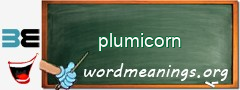 WordMeaning blackboard for plumicorn